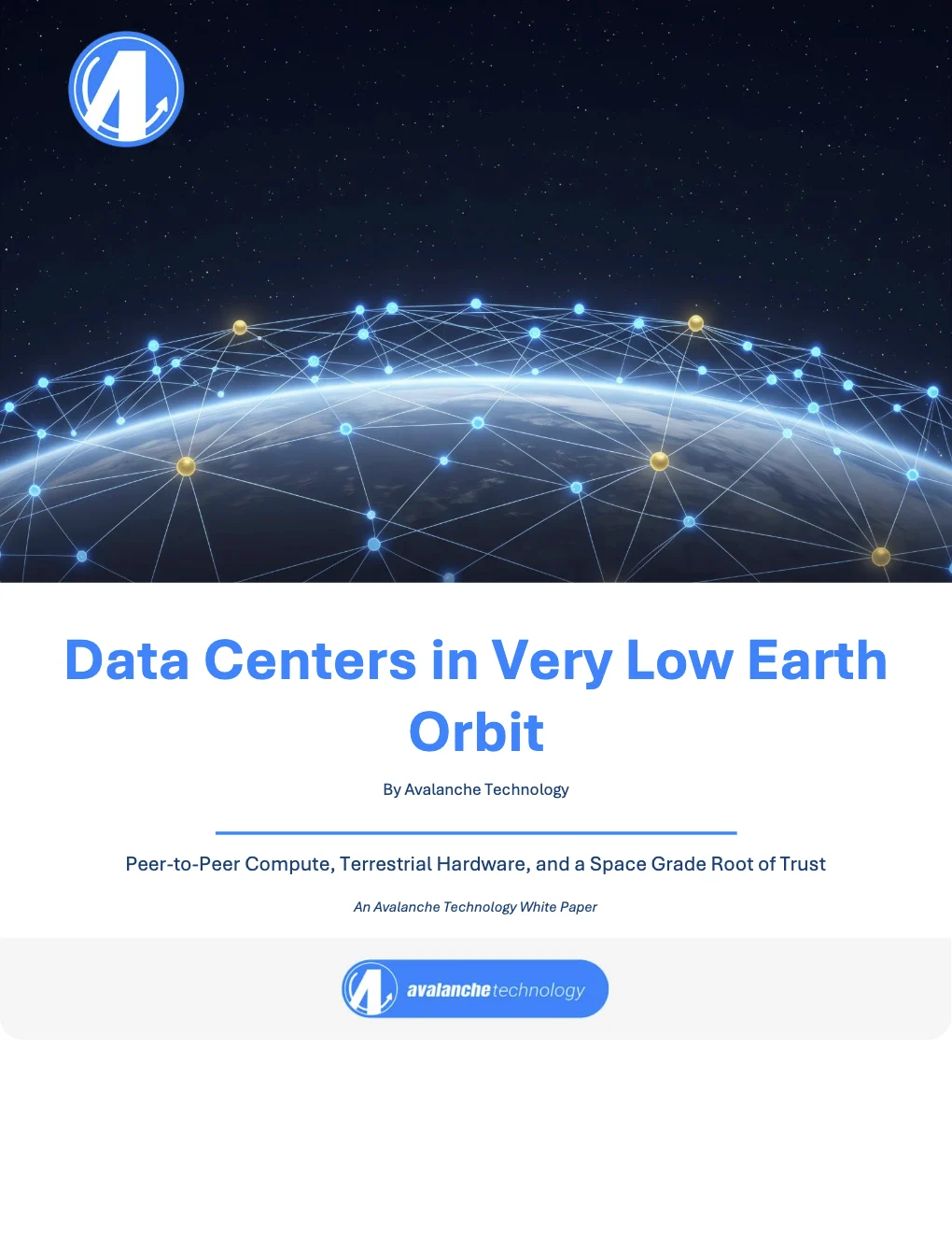 Data Centers in Very Low Earth Orbit white paper cover
