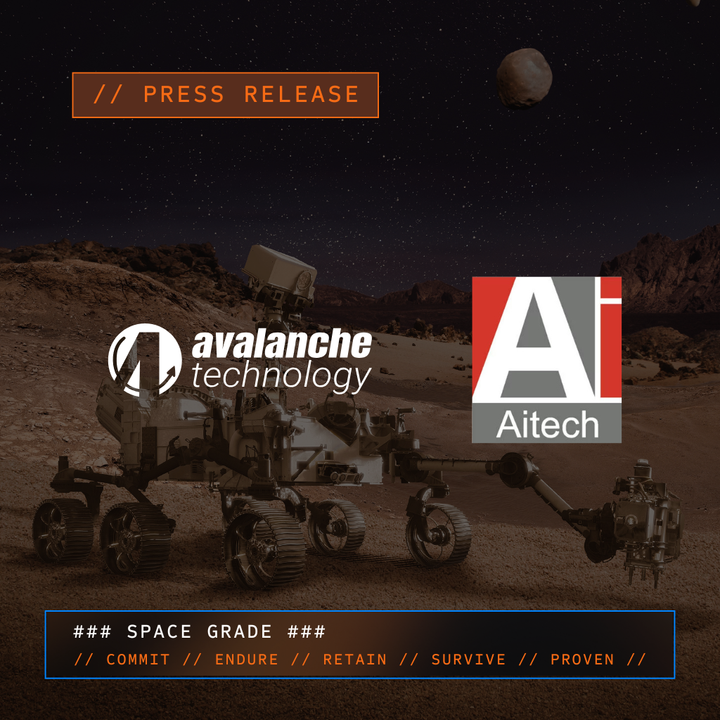 Avalanche Technology and Aitech announce space-grade press release.