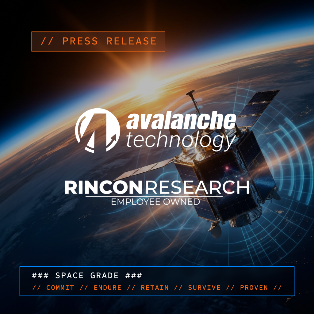 Avalanche Technology and Rincon Research space technology press release.
