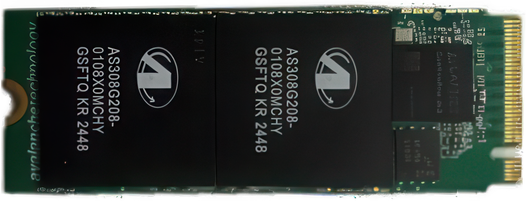 Close-up of M.2 SSD storage chip