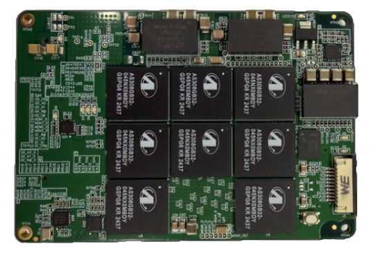 PCB with multiple integrated circuits and components