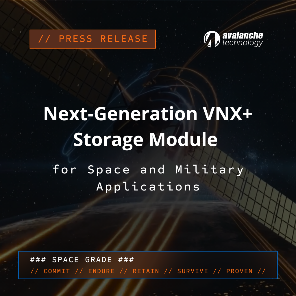 VNX+ storage module for space and military use.