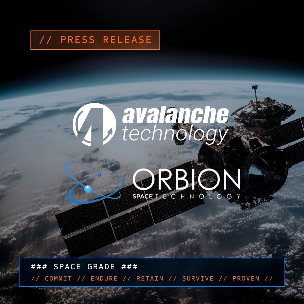 Satellite orbiting Earth with space technology logos